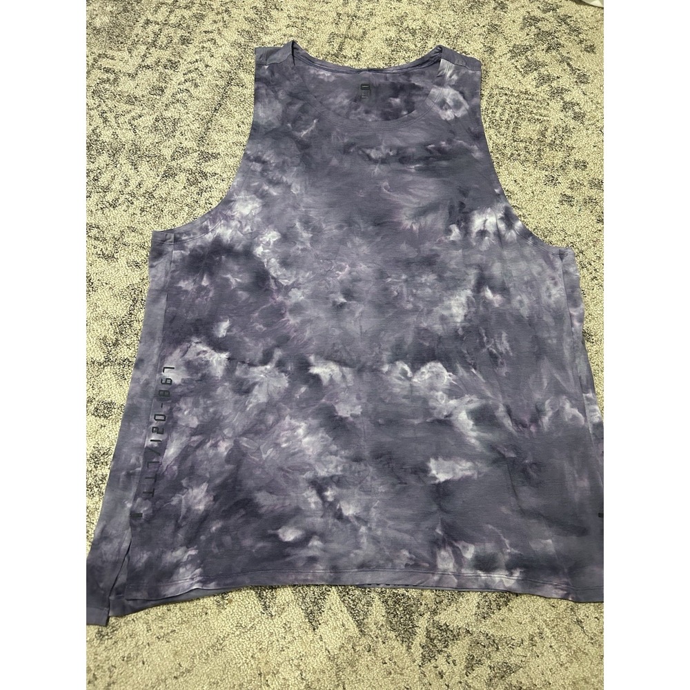 Lululemon Women's Always Agile Purple And Grey Tie Dye Tank Size Large